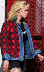 Kristen Stewart The Wrong Girls Plaid Denim Jacket